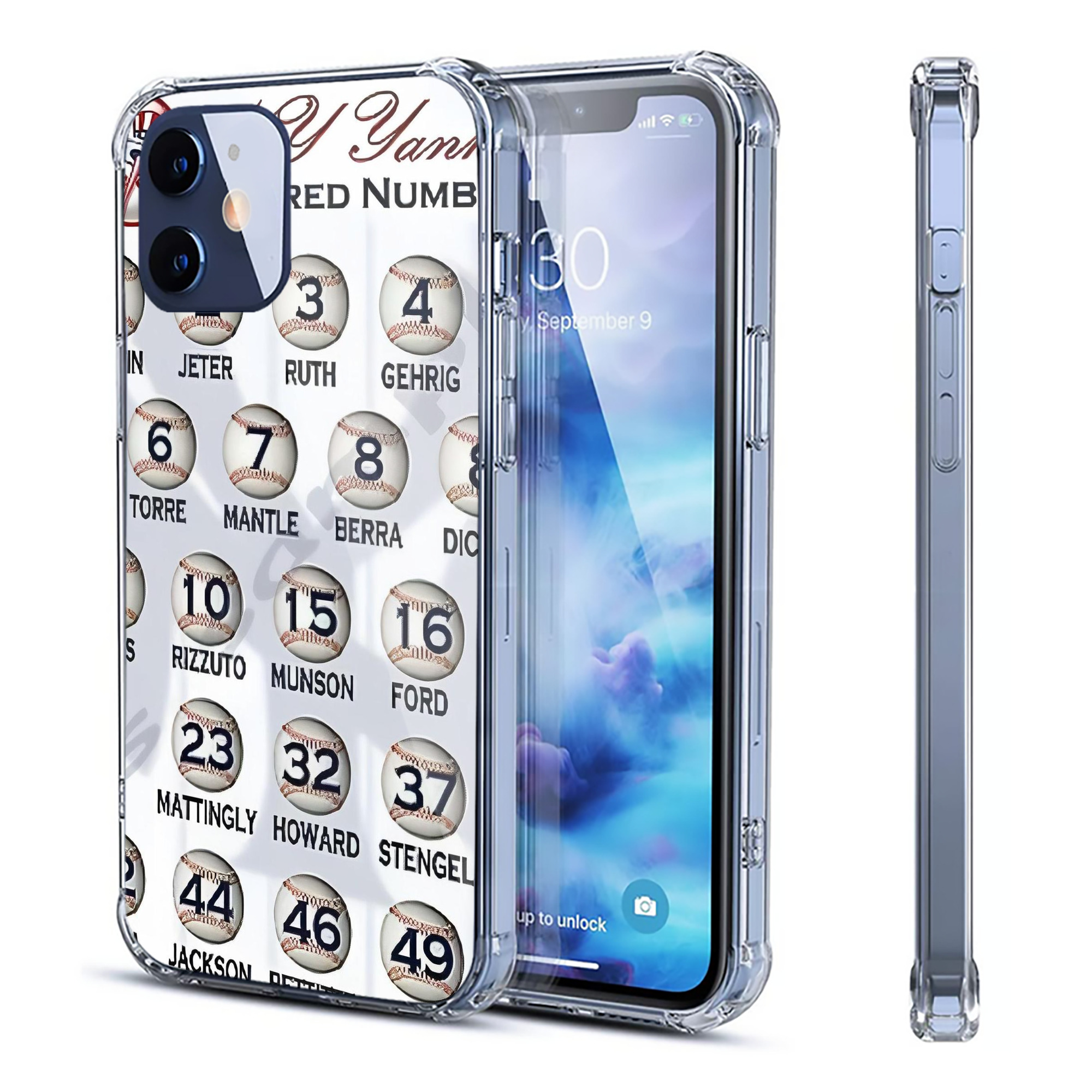 New York Yankees 201 Clear IPhone 12 Case – Soft TPU With UV Print – Enhanced Drop Protection, Precise Fit, Anti-Fingerprint, Customizable Design, Scratch-Resistant, Yellow-Resistant